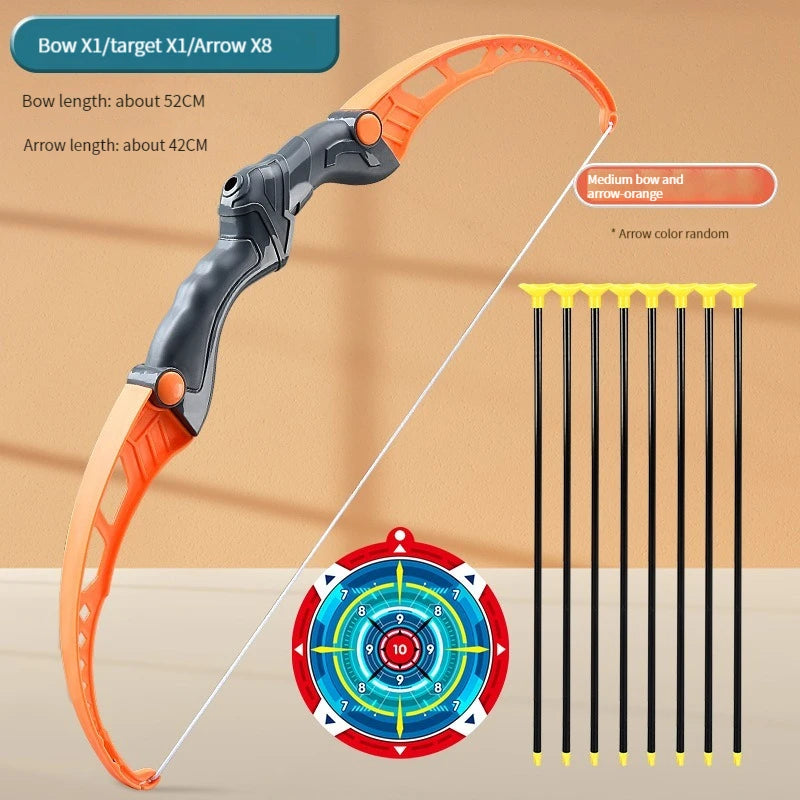Children's 52cm Bow and Arrow Set for Archery Practice - Outdoor Shooting Toy with Target, Ideal Gift for Boys