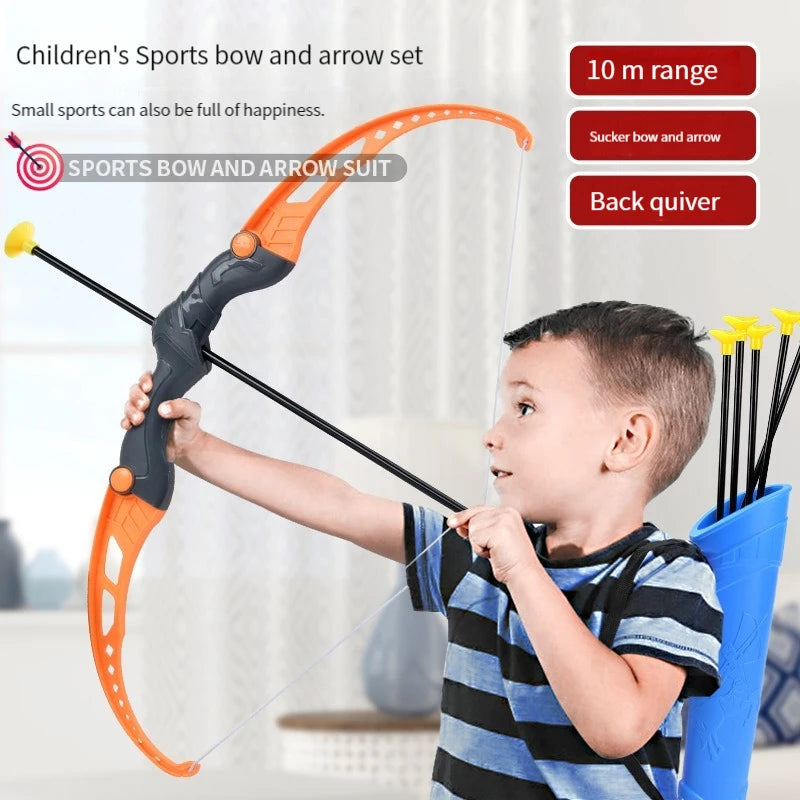 Children's 52cm Bow and Arrow Set for Archery Practice - Outdoor Shooting Toy with Target, Ideal Gift for Boys